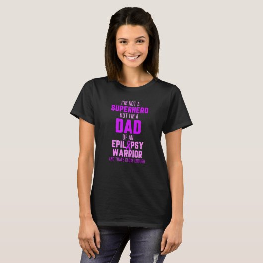 Epilepsy Awareness Dad Hero Epileptic Warrior Surv T-Shirt (Vorne ganz)