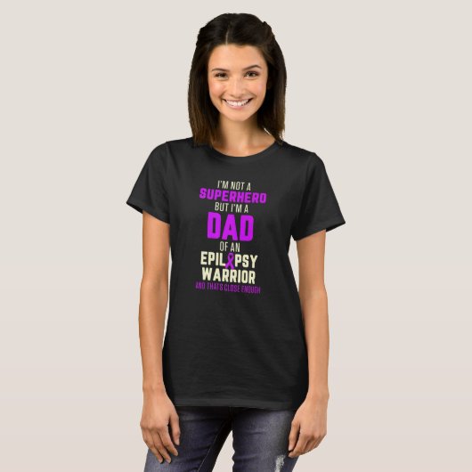 Epilepsy Awareness Dad Hero Epileptic Warrior Surv T-Shirt (Vorne ganz)