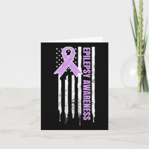 Epilepsy Awareness Design Patriotic Us American Fl Karte