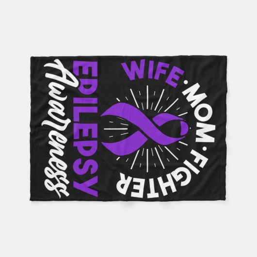 Epilepsy Awareness Disease Fun Epileptic Warrior S Fleecedecke (Vorderseite (Horizontal))