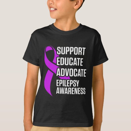 Epilepsy Awareness Educate Epileptic Warrior Survi T-Shirt (Vorderseite)