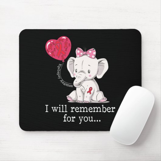 Epilepsy Awareness Elephant  Mousepad (Mit Mouse)