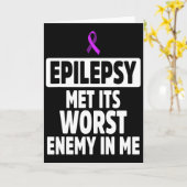 Epilepsy Awareness Enemy Epileptic Warrior Survivo Karte (Gelbe Blume)