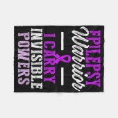 Epilepsy Awareness Epileptic Warrior Survivor 11  Fleecedecke (Vorderseite (Horizontal))