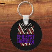 Epilepsy Awareness Epileptic Warrior Survivor 17 Schlüsselanhänger (Vorderseite)