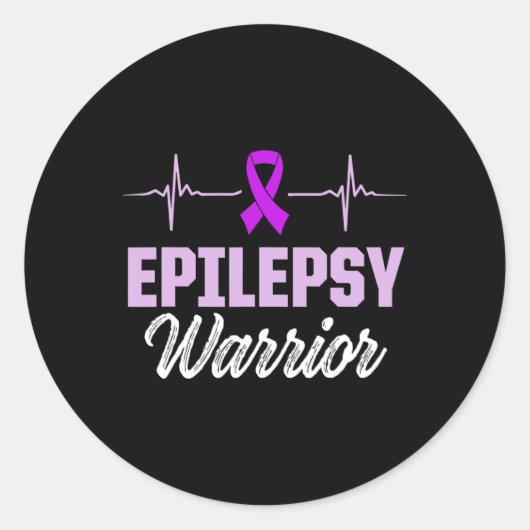 Epilepsy Awareness Epileptic Warrior Survivor 18 Runder Aufkleber (Vorderseite)