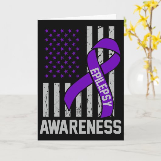 Epilepsy Awareness Epileptic Warrior Survivor 19 Karte (Gelbe Blume)