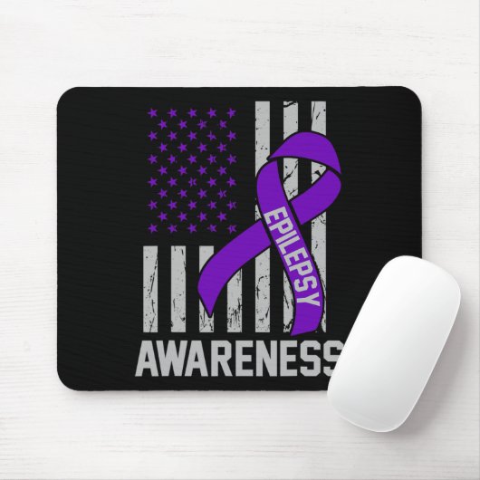 Epilepsy Awareness Epileptic Warrior Survivor 19  Mousepad (Mit Mouse)