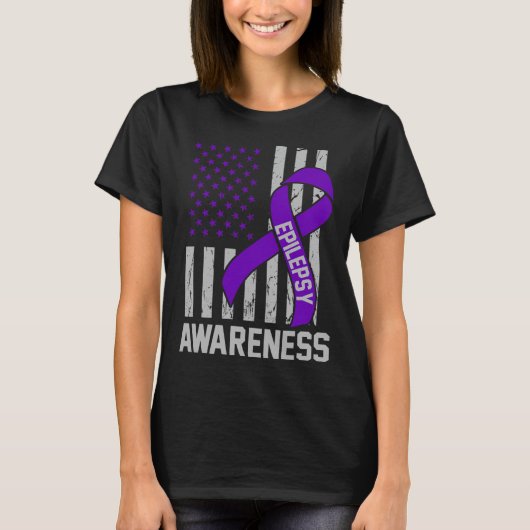 Epilepsy Awareness Epileptic Warrior Survivor 19 T-Shirt (Vorderseite)