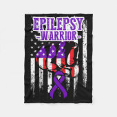 Epilepsy Awareness Epileptic Warrior Survivor 22  Fleecedecke (Vorderseite)