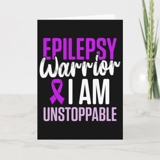 Epilepsy Awareness Epileptic Warrior Survivor 23 Karte (Vorderseite)