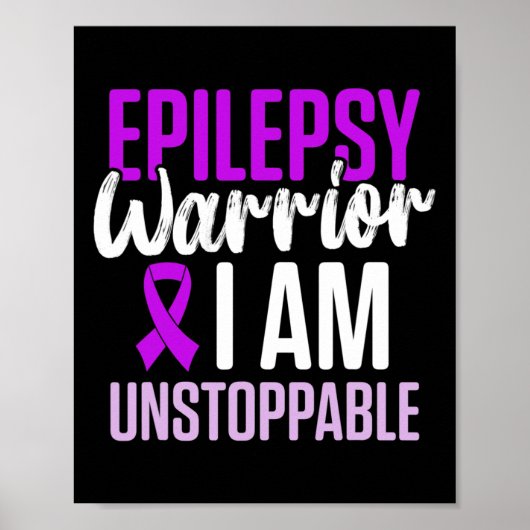 Epilepsy Awareness Epileptic Warrior Survivor 23  Poster (Vorne)