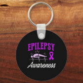 Epilepsy Awareness Epileptic Warrior Survivor 25 Schlüsselanhänger (Vorderseite)