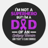 Epilepsy Awareness Epileptic Warrior Survivor 26  Runder Aufkleber (Vorderseite)