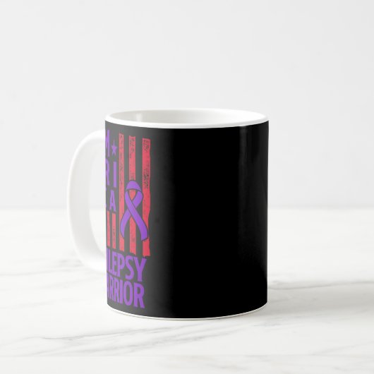 Epilepsy Awareness Epileptic Warrior Survivor 28  Kaffeetasse (Vorderseite Links)