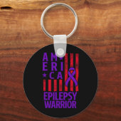 Epilepsy Awareness Epileptic Warrior Survivor 28  Schlüsselanhänger (Vorderseite)