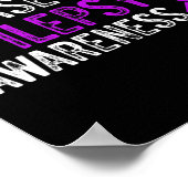 Epilepsy Awareness Epileptic Warrior Survivor 9  Poster (Ecke)