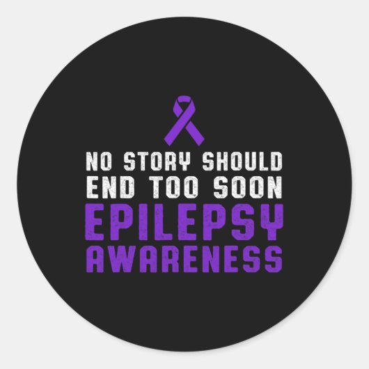 Epilepsy Awareness Fun Beat Epileptic Warrior Surv Runder Aufkleber (Vorderseite)