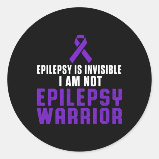 Epilepsy Awareness Fun Healthcare Epileptic Warrio Runder Aufkleber (Vorderseite)