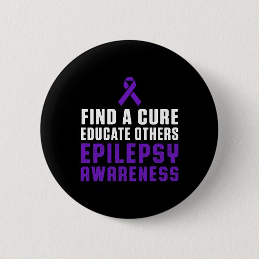 Epilepsy Awareness Fun Healthy Epileptic Warrior S Button (Vorderseite)