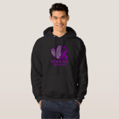 Epilepsy Awareness Heart Purple Ribbon Hoodie (Vorne ganz)