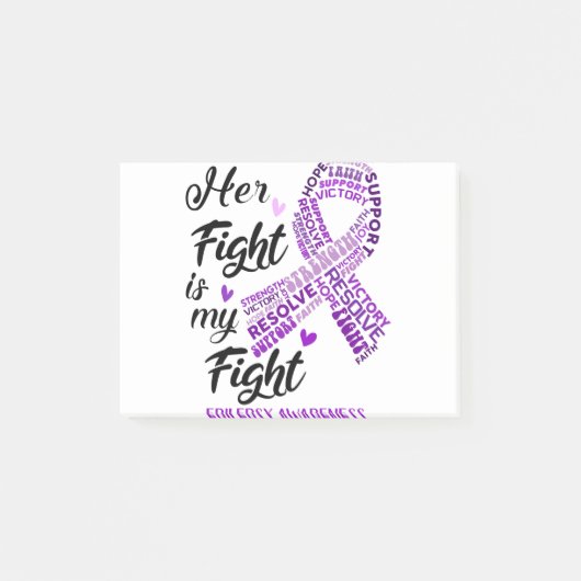 Epilepsy Awareness Her Fight is my Fight Post-it Klebezettel (Vorderseite)