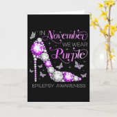 Epilepsy Awareness In November We Wear Purple Butt Karte (Gelbe Blume)