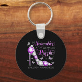 Epilepsy Awareness In November We Wear Purple Butt Schlüsselanhänger (Vorderseite)