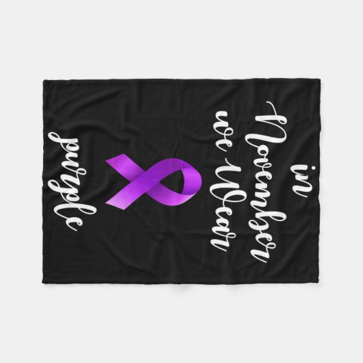 Epilepsy Awareness Month In November We Wear Purpl Fleecedecke (Vorderseite (Horizontal))