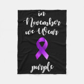 Epilepsy Awareness Month In November We Wear Purpl Fleecedecke (Vorderseite)