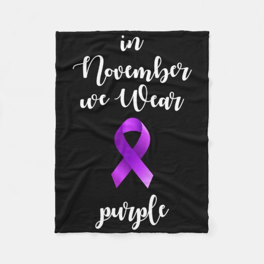 Epilepsy Awareness Month In November We Wear Purpl Fleecedecke (Vorderseite)