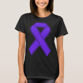 Epilepsy Awareness Month Purple Ribbon Heart T-Shirt (Vorderseite)