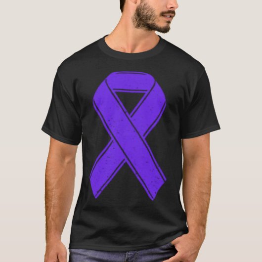 Epilepsy Awareness Month Purple Ribbon Heart T-Shirt (Vorderseite)