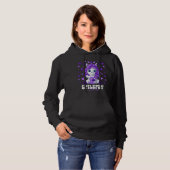 Epilepsy Awareness Month Purple Ribbon Unicorn Hoodie (Vorne ganz)