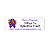 Epilepsy Awareness | Purple Awareness Ribbon (Vorne)
