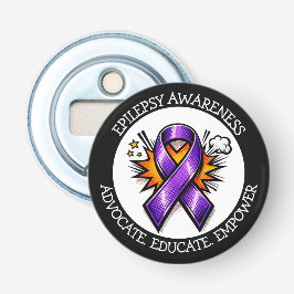 Epilepsy Awareness | Purple Awareness Ribbon Flaschenöffner