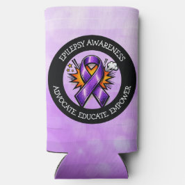 Epilepsy Awareness | Purple Awareness Ribbon Selters Dosenkühler