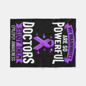 Epilepsy Awareness Purple Ribbon Bracelet Warrior Fleecedecke (Vorderseite (Horizontal))