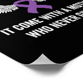 Epilepsy Awareness Purple Ribbon - Epilepsy Awaren Poster (Ecke)