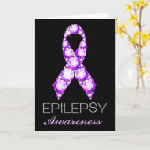 Epilepsy Awareness Purple Ribbon Epilepsy Awarenes Karte (Gelbe Blume)