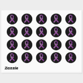 Epilepsy Awareness Purple Ribbon Pocket Runder Aufkleber (Blatt)