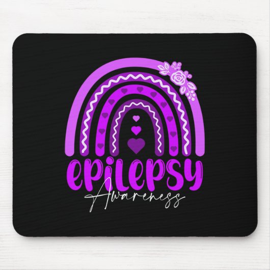 Epilepsy Awareness-rainbow Purple .co  Mousepad (Vorne)