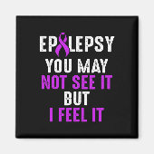 Epilepsy Awareness See Epileptic Warrior Survivor  Magnet (Vorne)