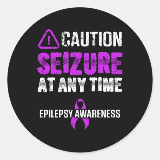 Epilepsy Awareness Seizure Epileptic Warrior Survi Runder Aufkleber (Vorderseite)
