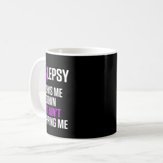 Epilepsy Awareness Slows Me Epileptic Warrior Surv Kaffeetasse (Vorderseite Links)