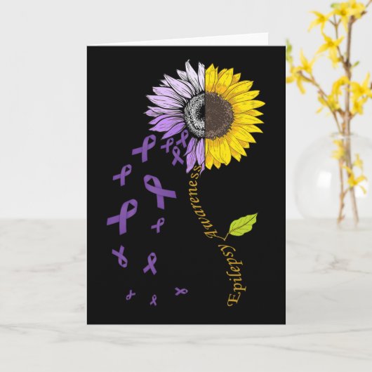 Epilepsy Awareness Sunflower  Karte (Gelbe Blume)