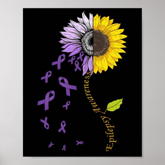 Epilepsy Awareness Sunflower Poster (Vorne)