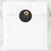 Epilepsy Awareness Sunflower  Runder Aufkleber (Tasche)