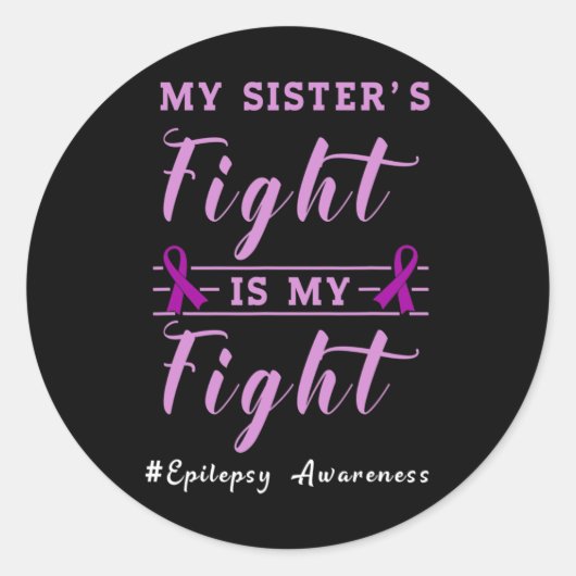 Epilepsy Awareness Support  Runder Aufkleber (Vorderseite)
