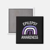 Epilepsy Awareness Survivor And Warrior Support  Magnet (Vorderseite/Rückseite)